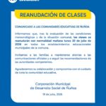 Reanudación de Clases