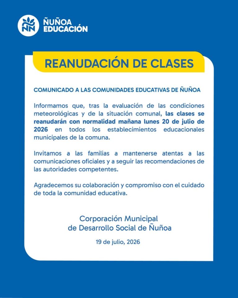 Reanudación de Clases