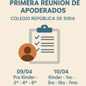 Primera Reunión de Apoderados – Colegio República de Siria